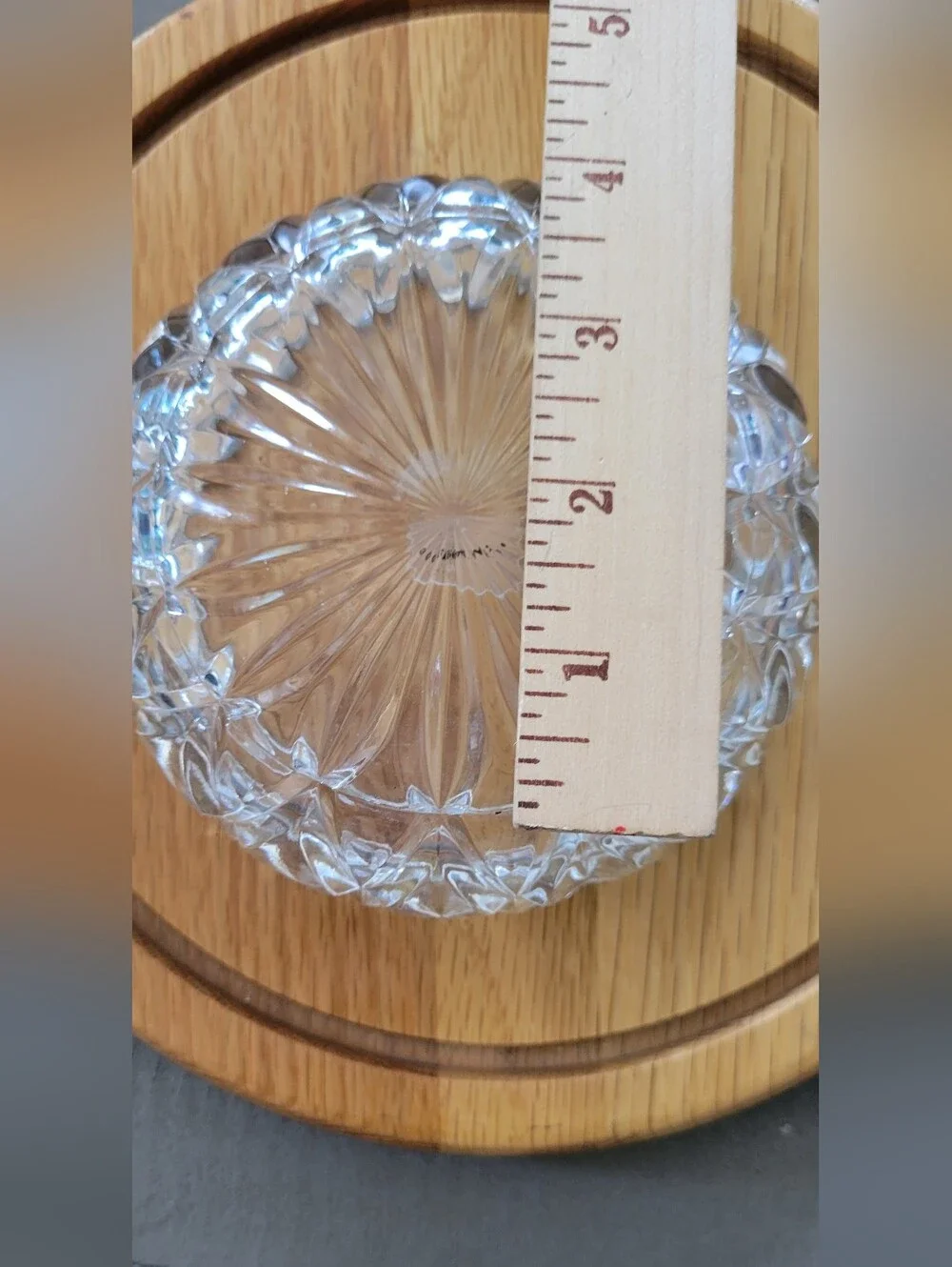 Clear Glass Decorative Bowl - Classic Cut Pattern